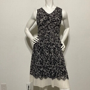 DKNY Floral Flounce Hem Dress